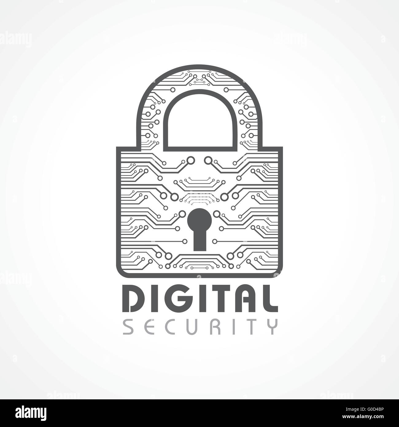 Vector Illustration of Digital Security Concept Stock Vector Image ...