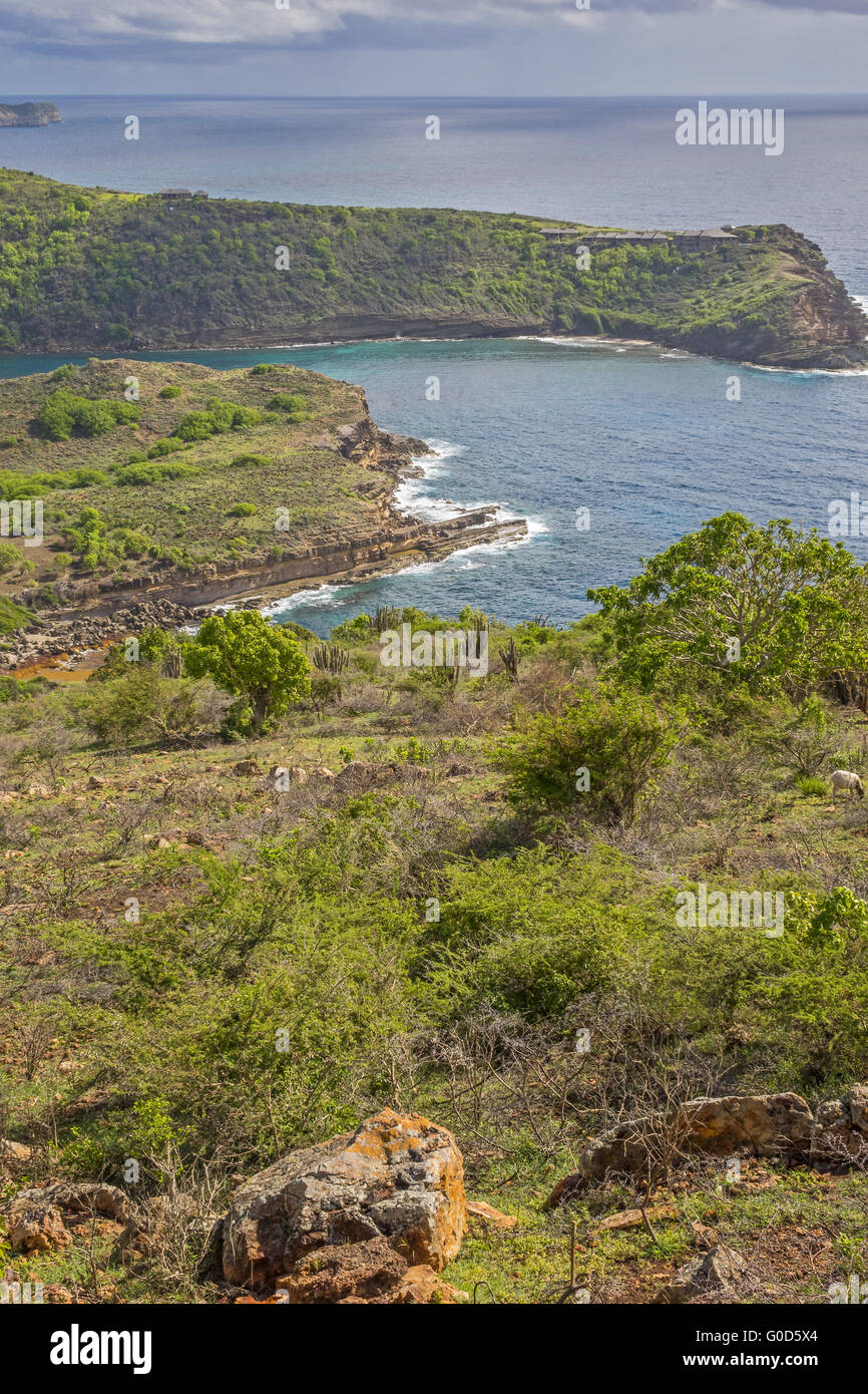 Indian Creek From Shirley heights Antigua West In Stock Photo - Alamy