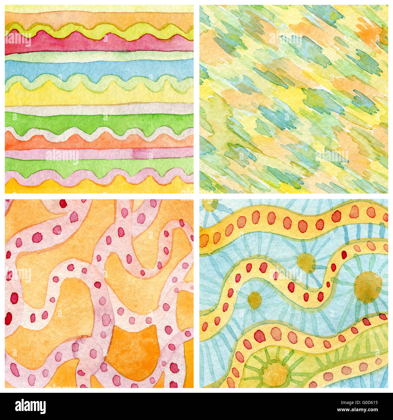 Set of abstract watercolor hand painted background. Paper texture Stock ...
