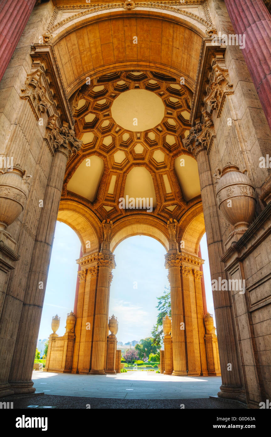 The Palace of Fine Arts interior in San Francisco Stock Photo