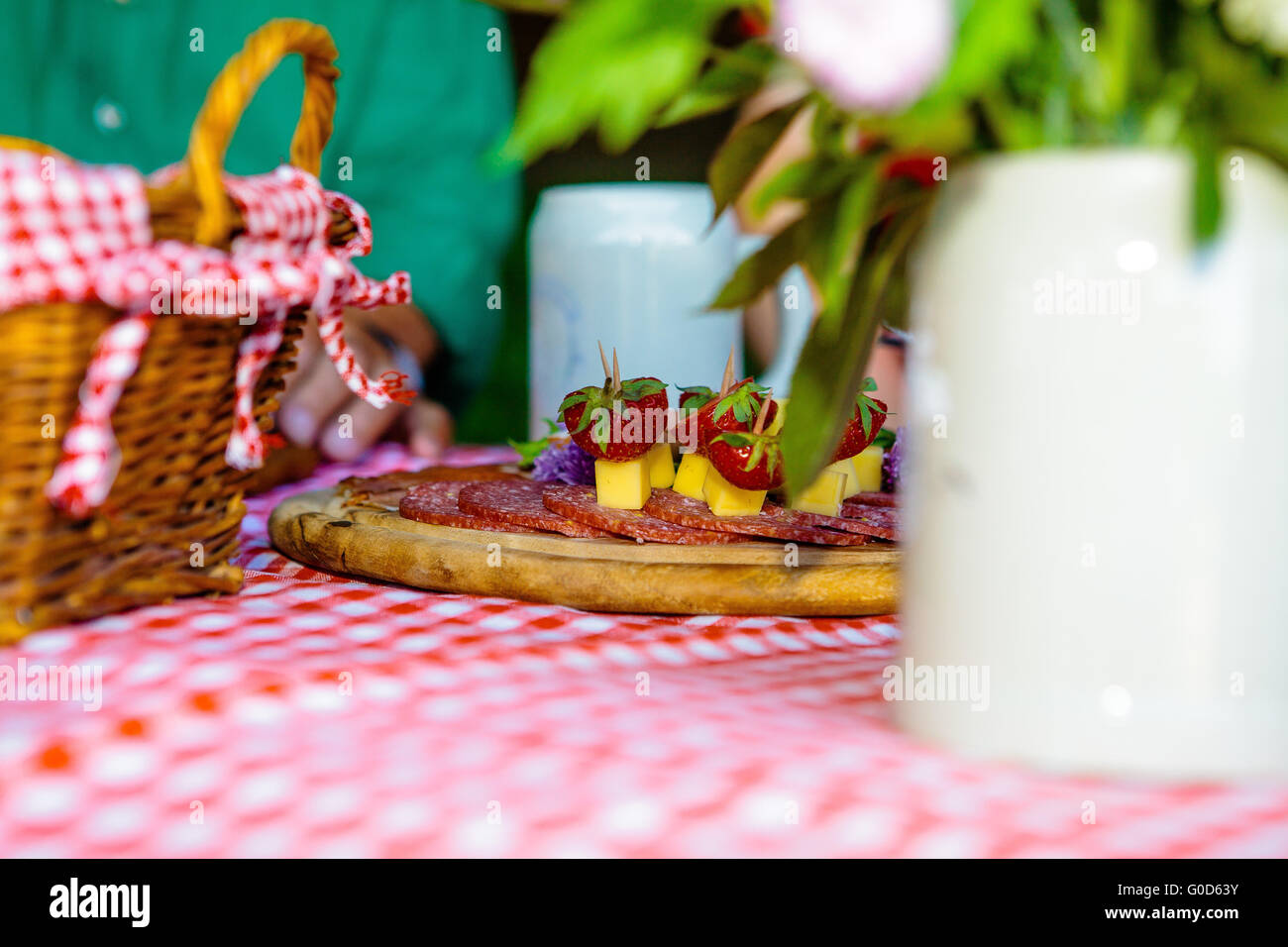 Bavarian picnic Stock Photo