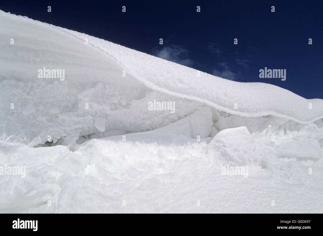 Snowdrift in Northern Germany Stock Photo