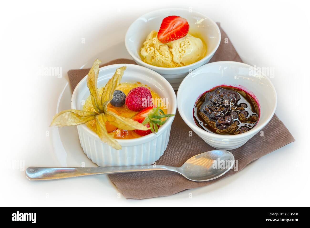 Creme Caramel Caramel Decoration On Stock Photos Creme Caramel