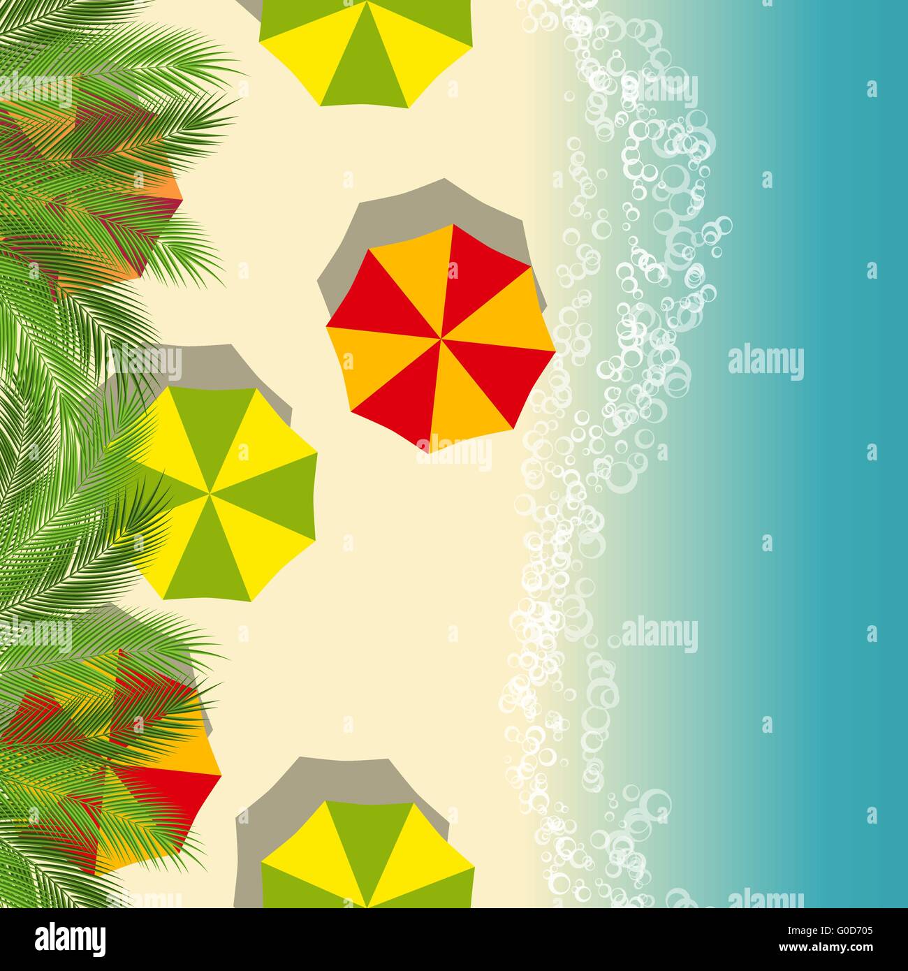 summer beach illustration Stock Vector Image & Art - Alamy