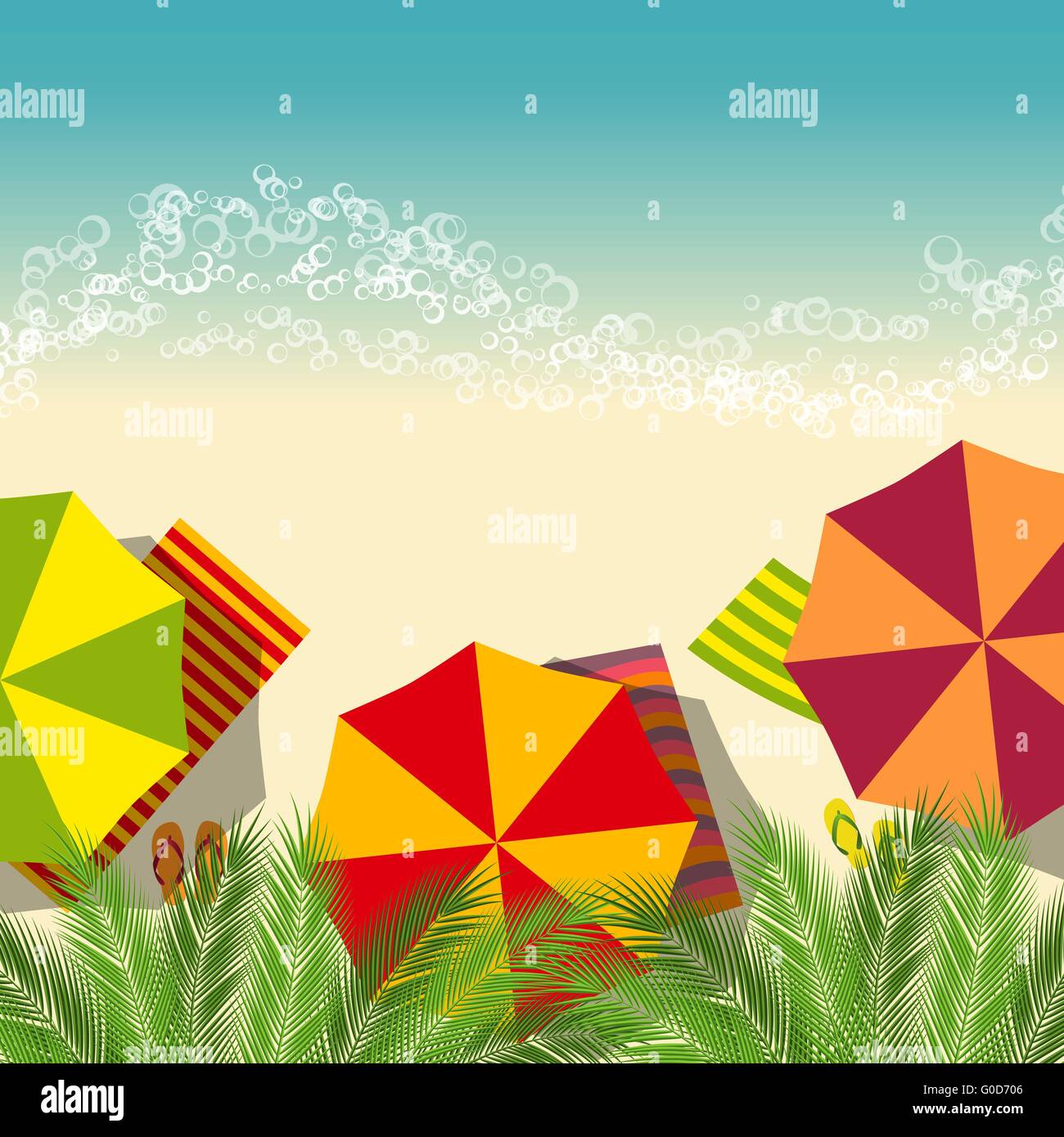 summer beach illustration Stock Vector Image & Art - Alamy