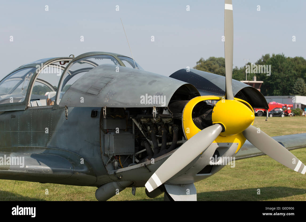 Propeller of an airplane engine Stock Photo Alamy