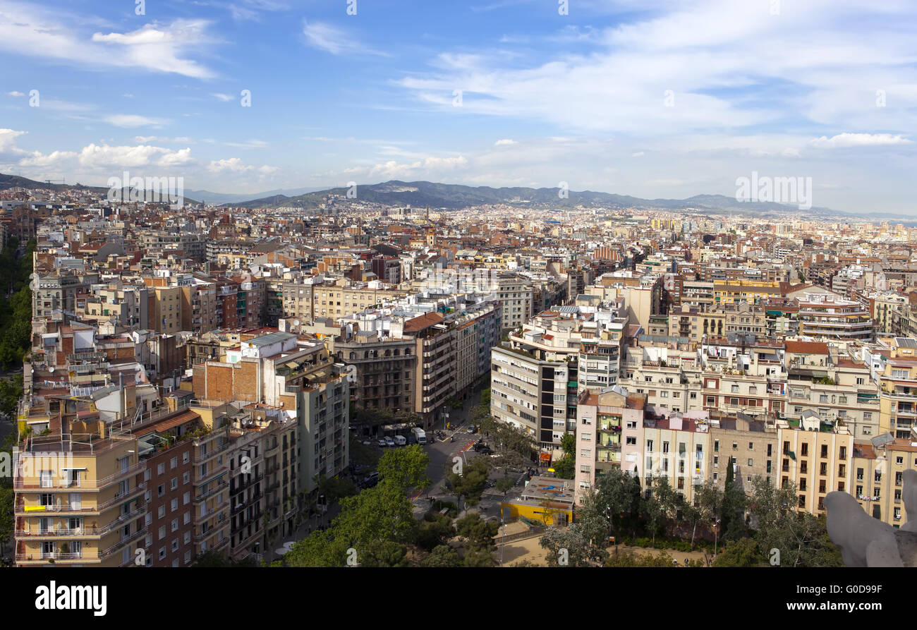 Aerial view of Barcelona Stock Photo - Alamy