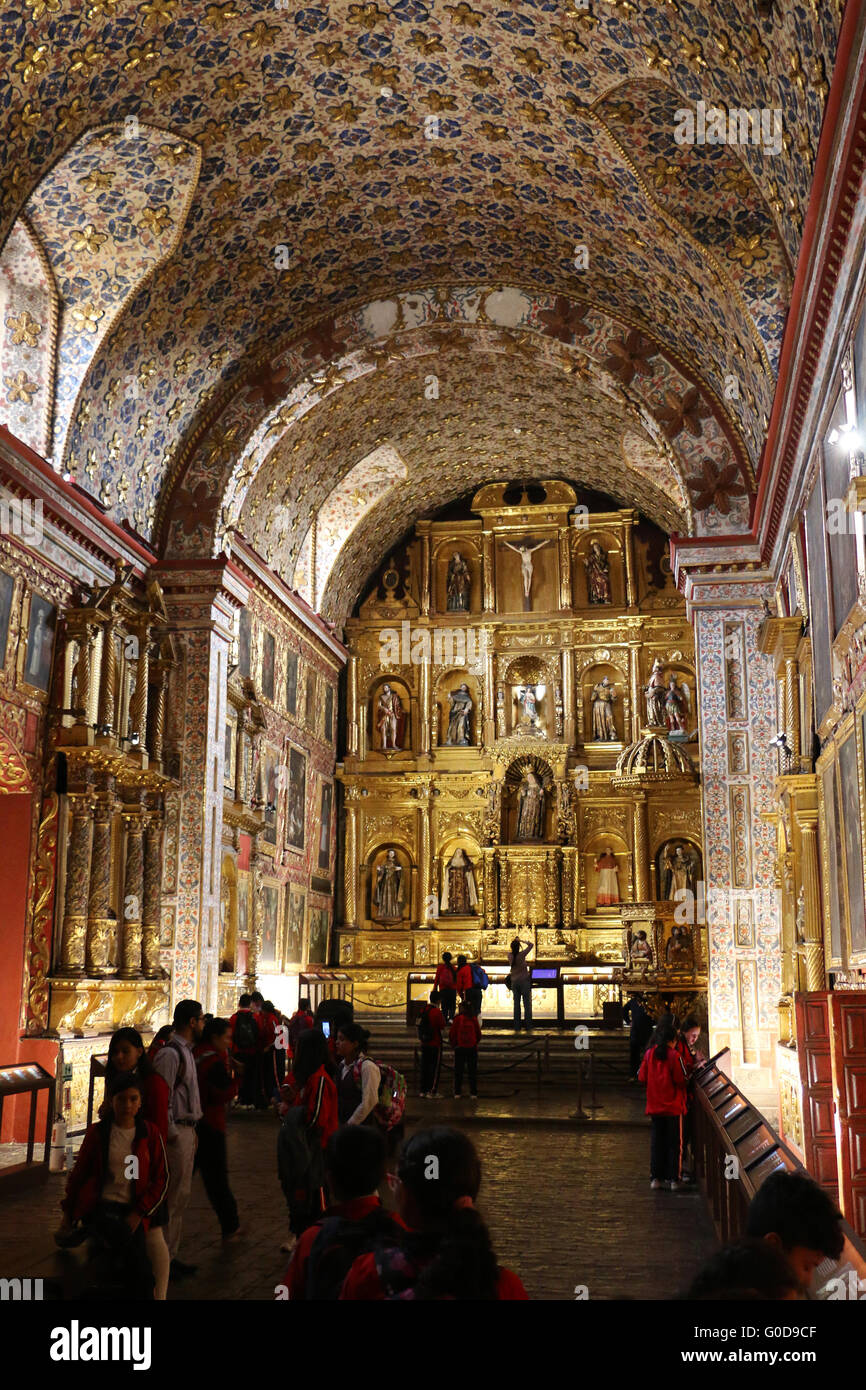 Santa Clara Museum Church in Bogota, Colombia. Houses a major exhibit on religious art. Stock Photo