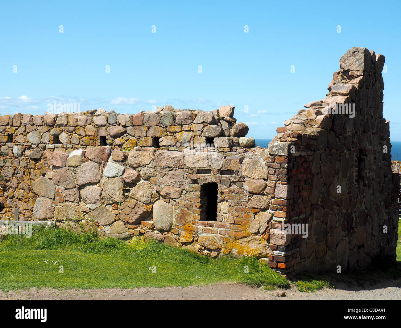 Part of Hammershus ruin on Bornholm island Stock Photo Alamy