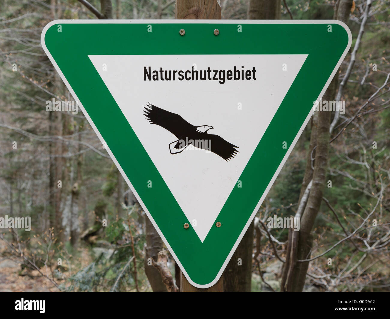 Sign integral nature reserve Stock Photo