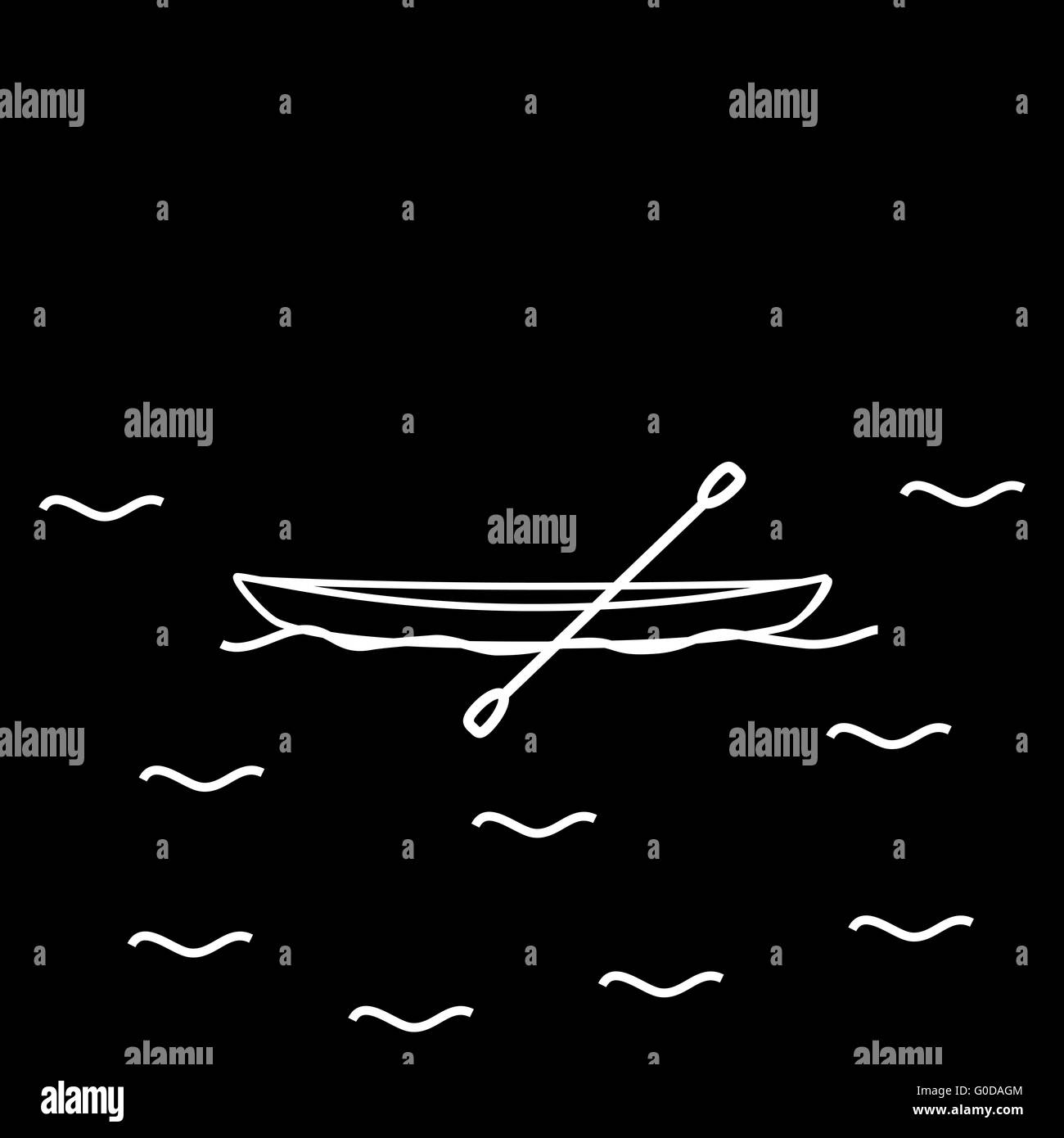 Canoe kayak boat light Stock Photo Alamy