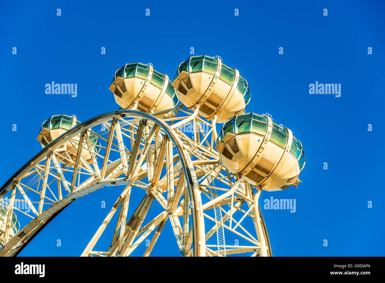 Close up image of the Melbourne Star amusement attraction in Melbourne Australia Stock Photo