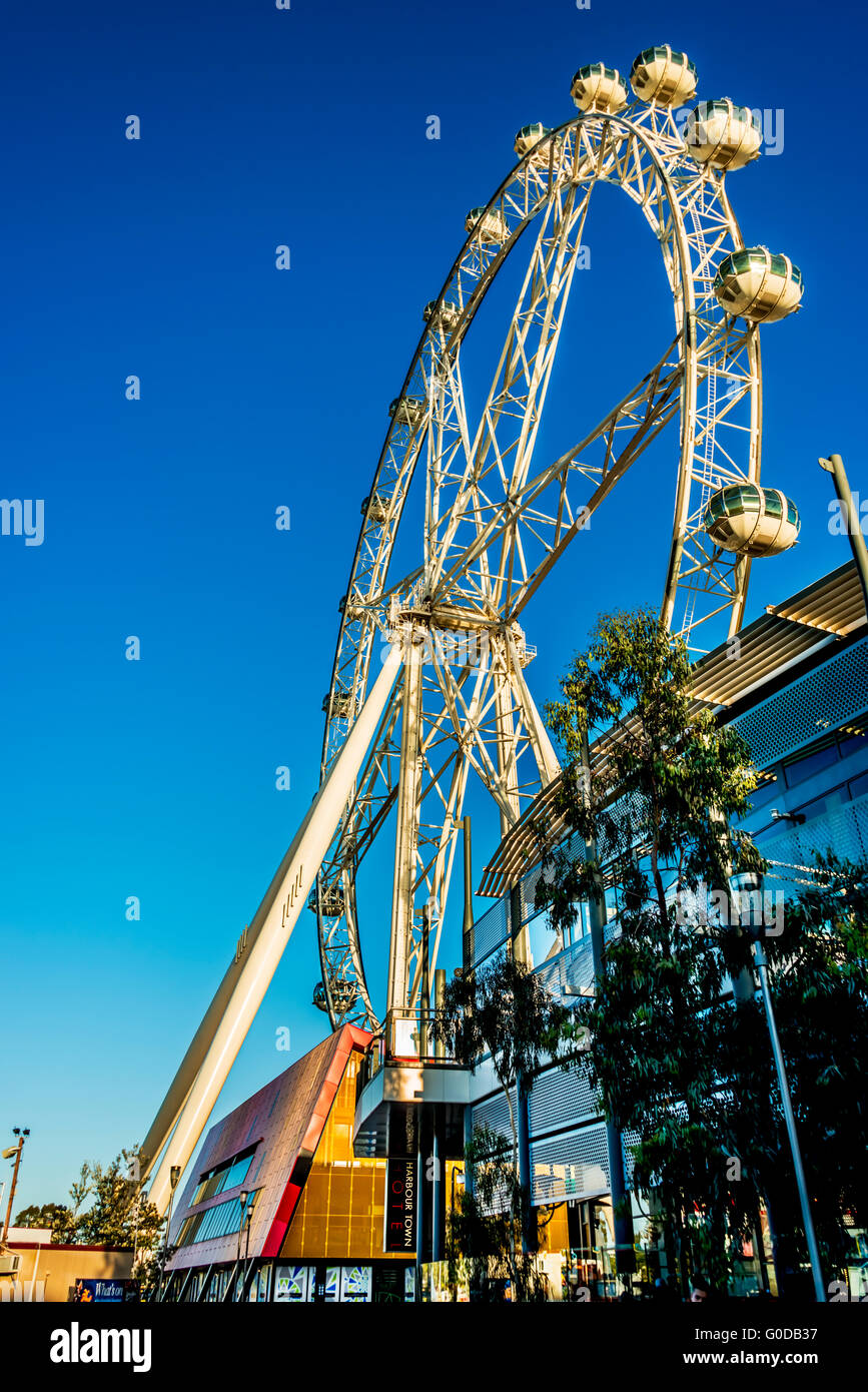 Close up image of the Melbourne Star amusement attraction in Melbourne Australia Stock Photo