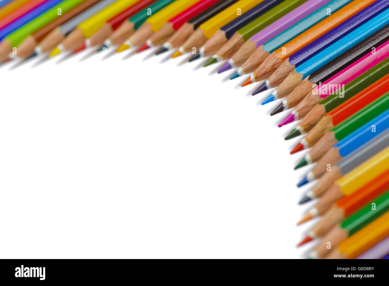 crayons show chart and success Stock Photo