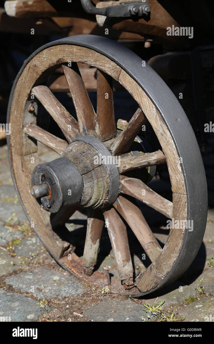 wood wheel Stock Photo