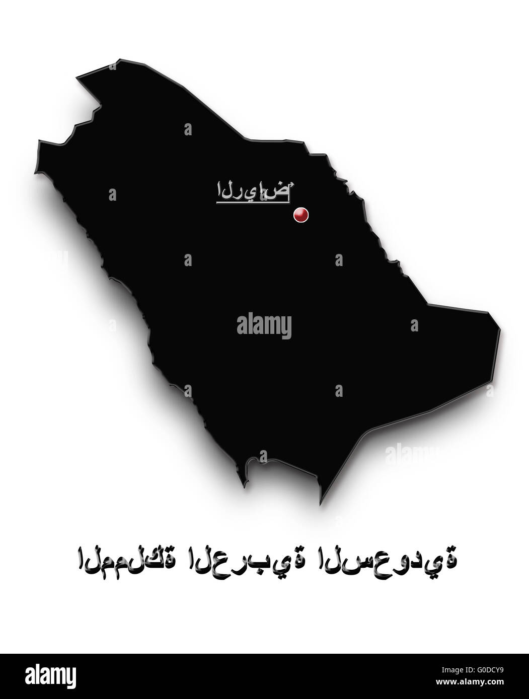 Saudi arabia map land hi-res stock photography and images - Alamy