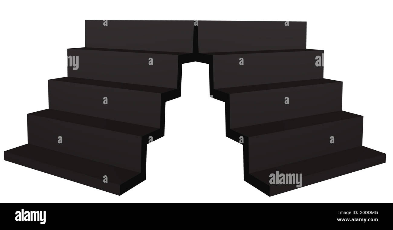 Interior black and white stairs Cut Out Stock Images & Pictures - Alamy