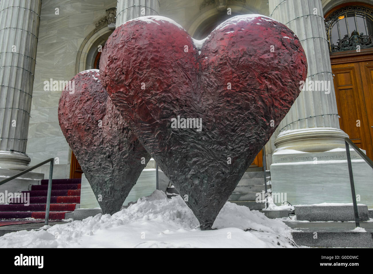 MONTREAL CANADA 17 January, 2015 The iconic sculpture of "Twin 6
