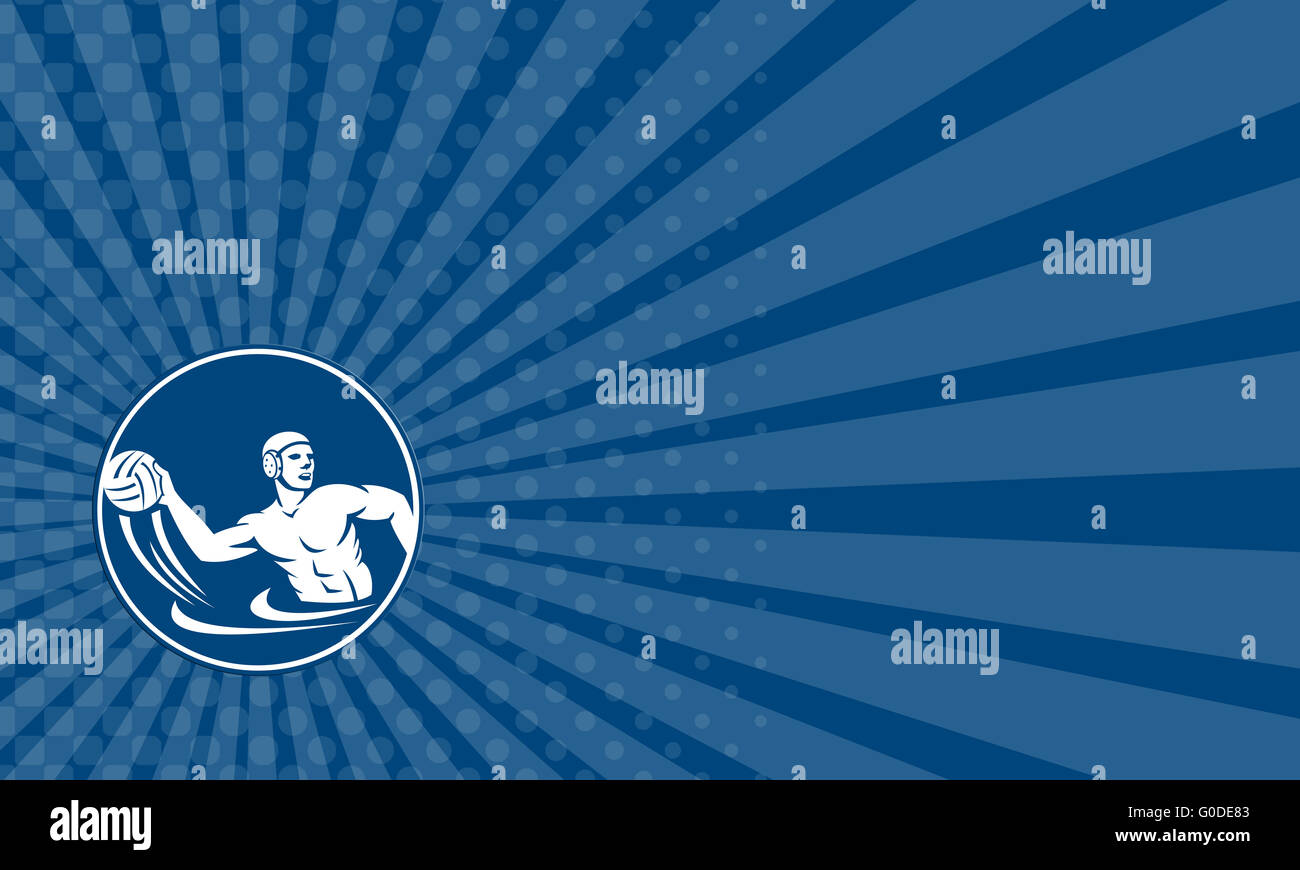 Business card Water Polo Player Throw Ball Circle Icon Stock Photo Alamy