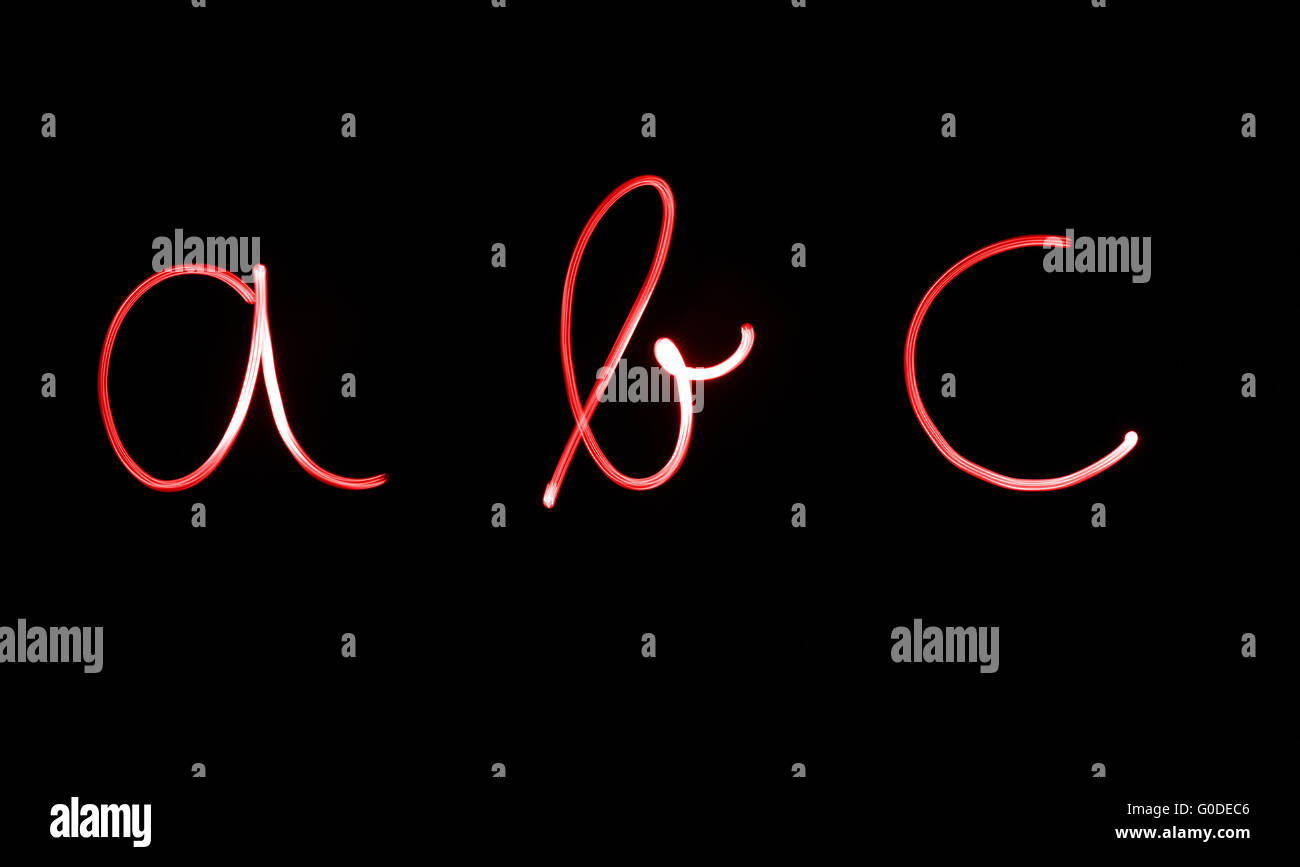 Neon letters alphabet hi-res stock photography and images - Alamy