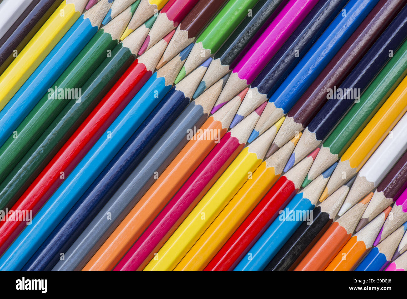 Wooden colour pencils Stock Photo Alamy