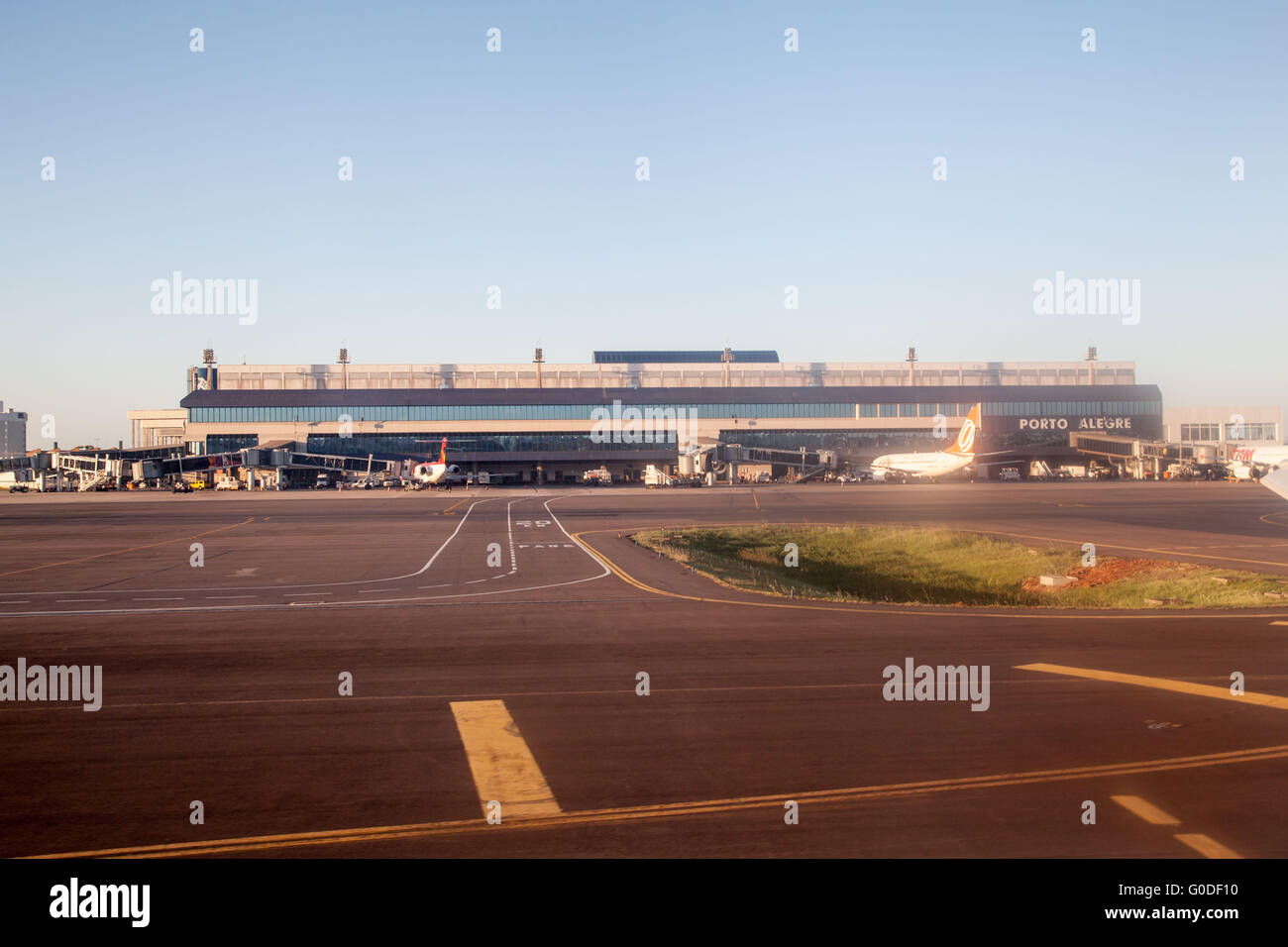 Porto Alegre Airport Sunset Stock Photo