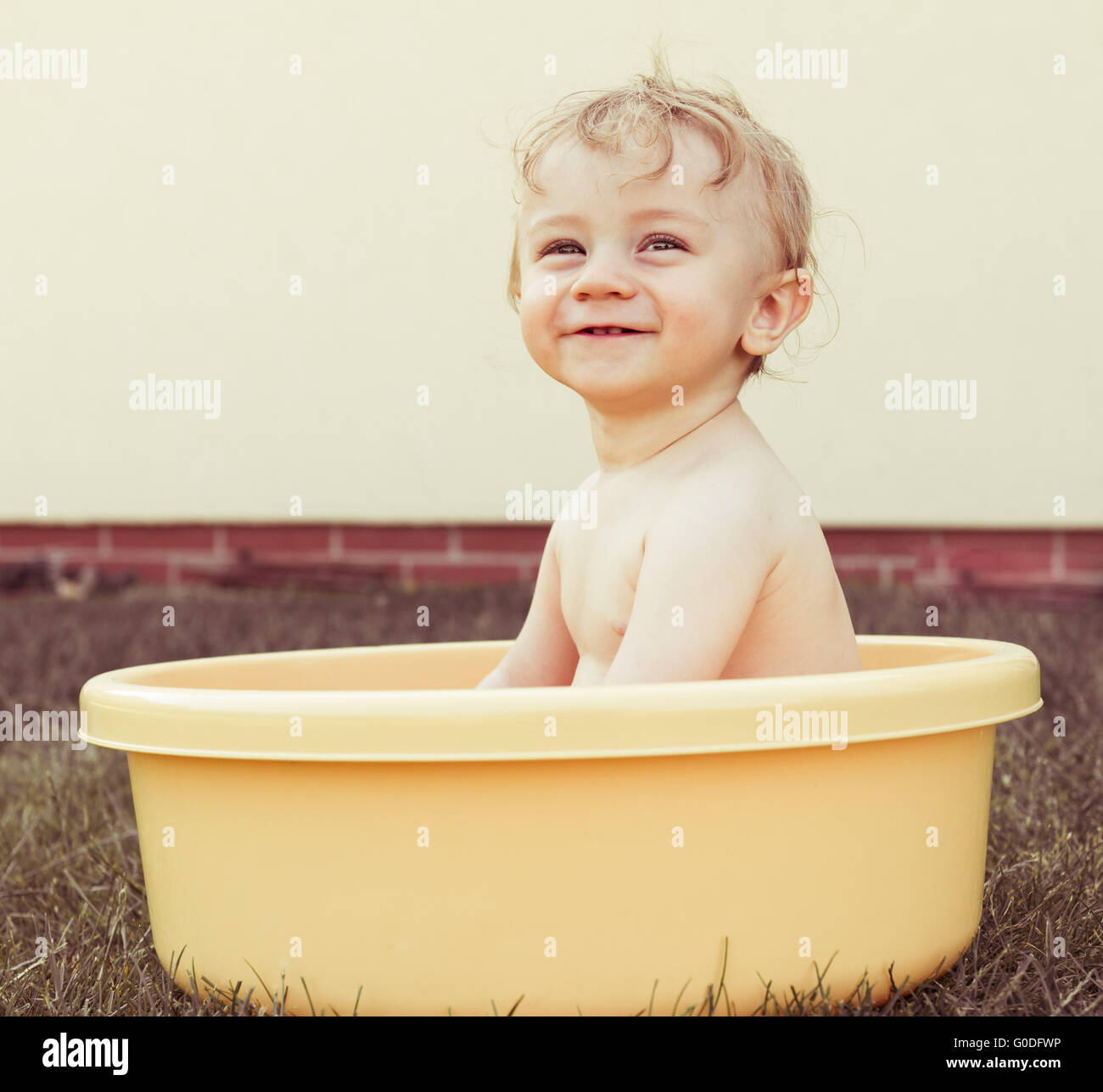 happy little baby boy having fun Stock Photo Alamy
