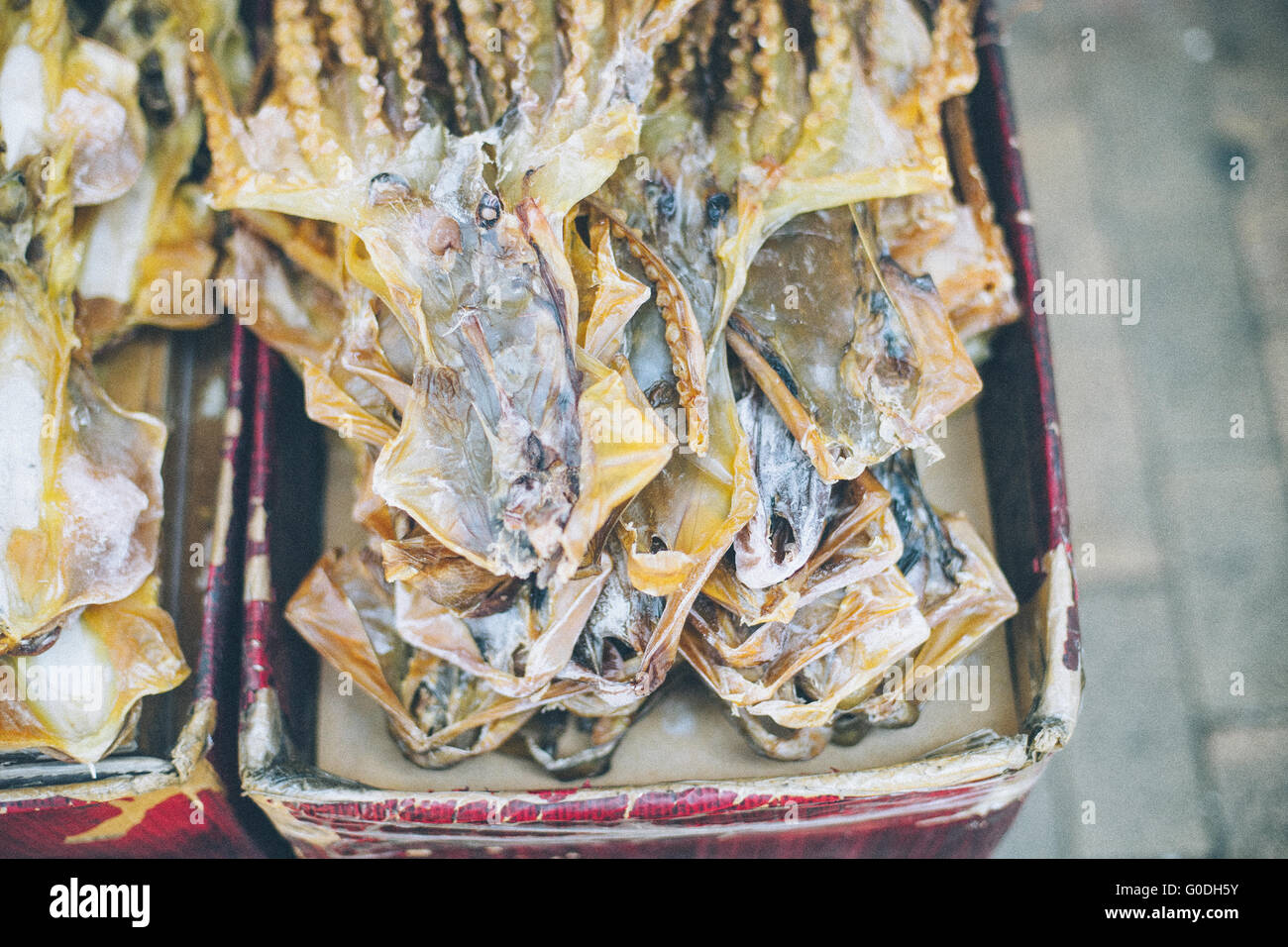 dried octopus in seafood street of hong kong Stock Photo Alamy