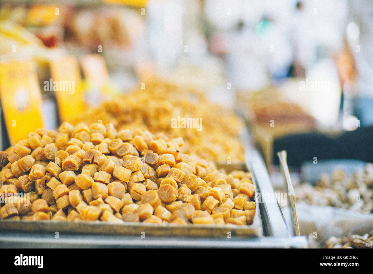 dried scallop in seafood street of hong kong Stock Photo Alamy