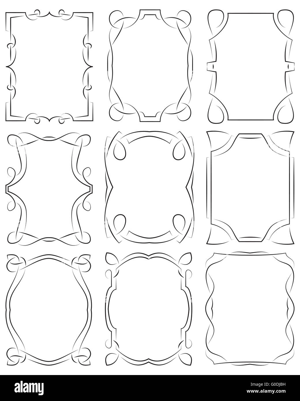 set of frames design elements. Editable vector file Stock Photo Alamy