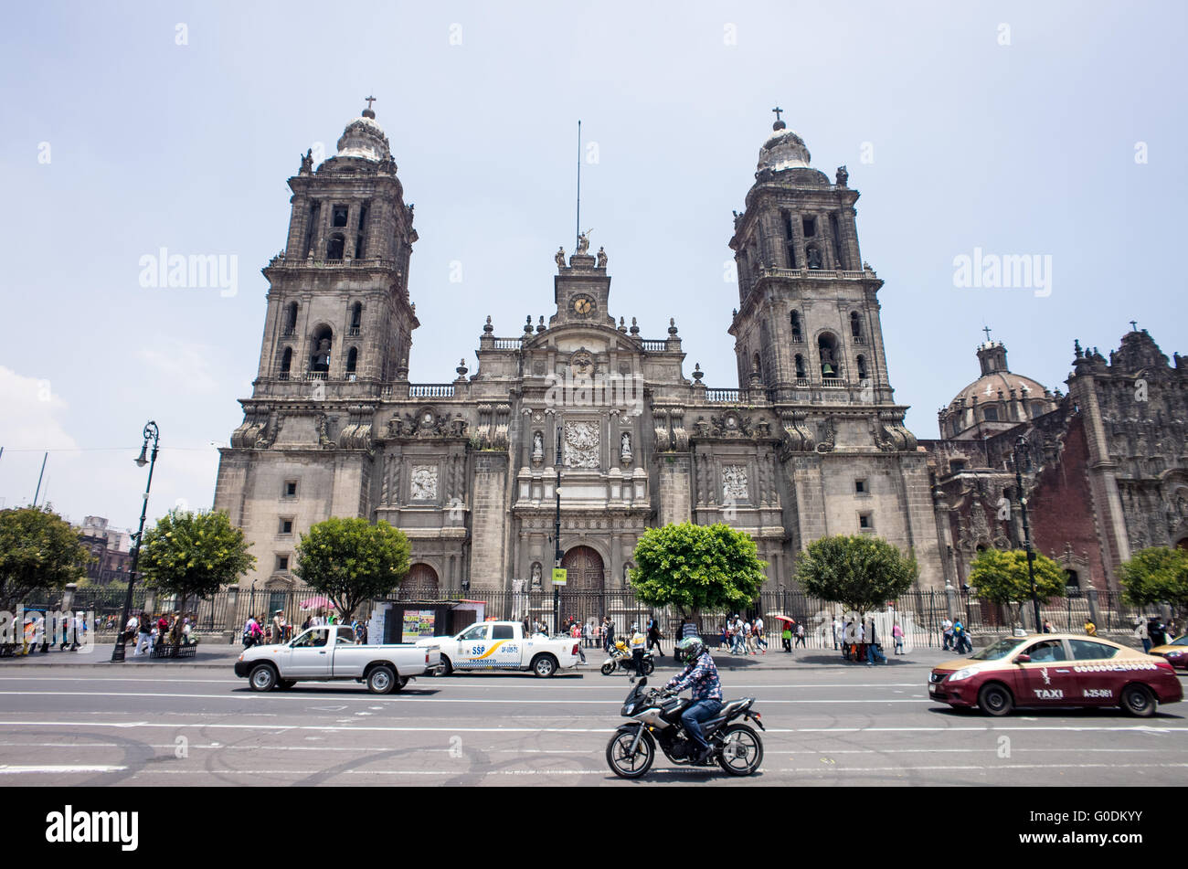 MEXICO CITY, MEXICO --A view of the front of the Metropolitan Cathedral 