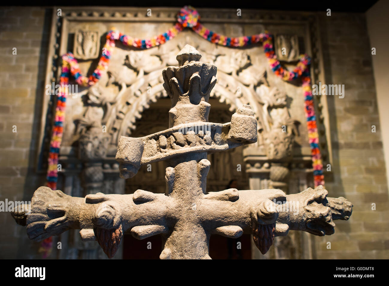 MEXICO CITY, MEXICO--The National Museum of Anthropology showcases  significant archaeological and anthropological artifacts from the Mexico's pre-Columbian heritage, including its Aztec and indiginous cultures. Stock Photo