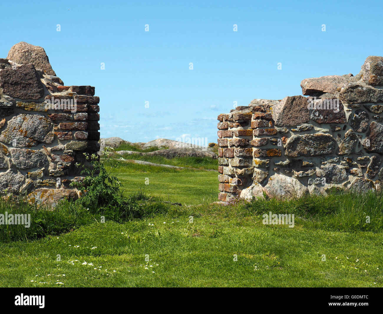 Part of Hammershus castle ruins on Bornholm 3 Stock Photo Alamy