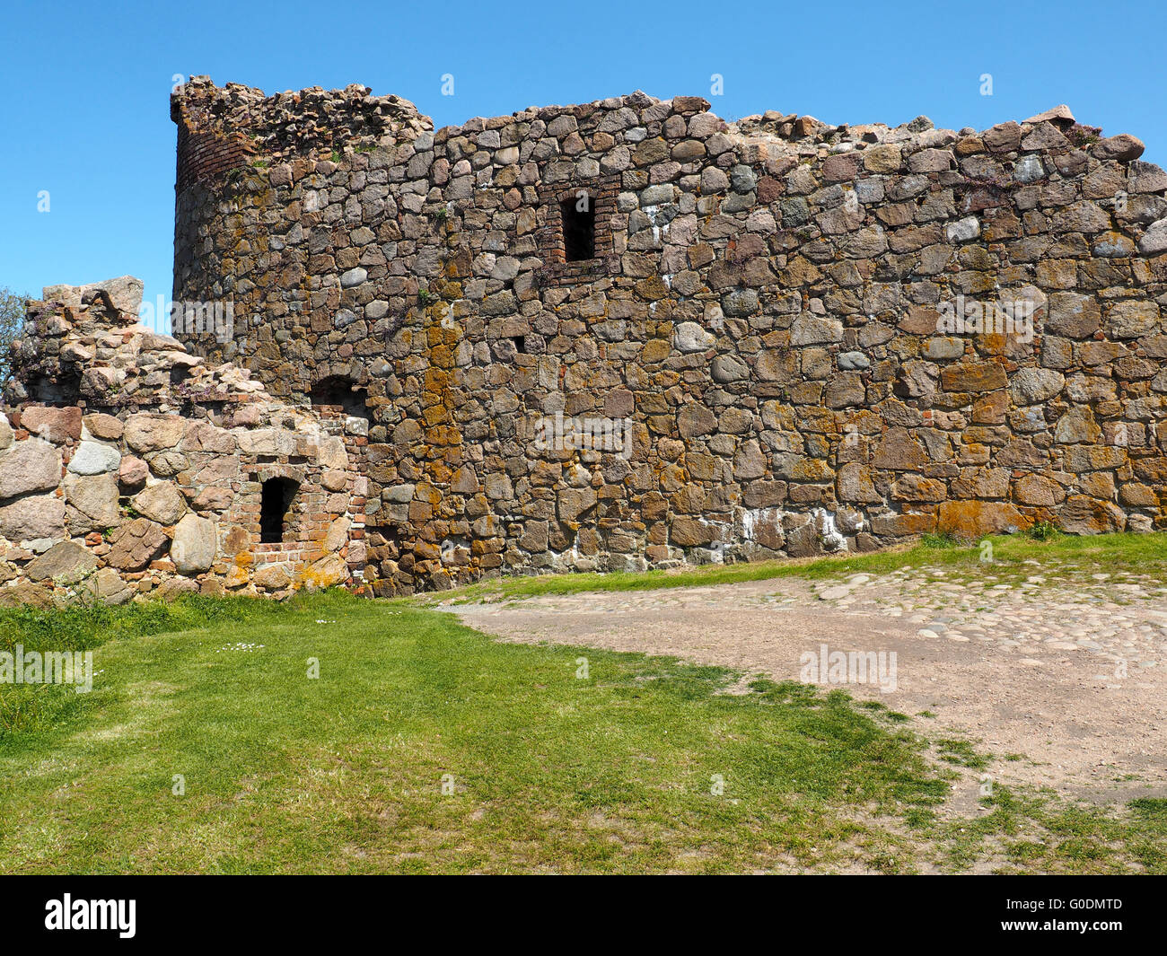 Part of Hammershus castle ruins on Bornholm 4 Stock Photo Alamy