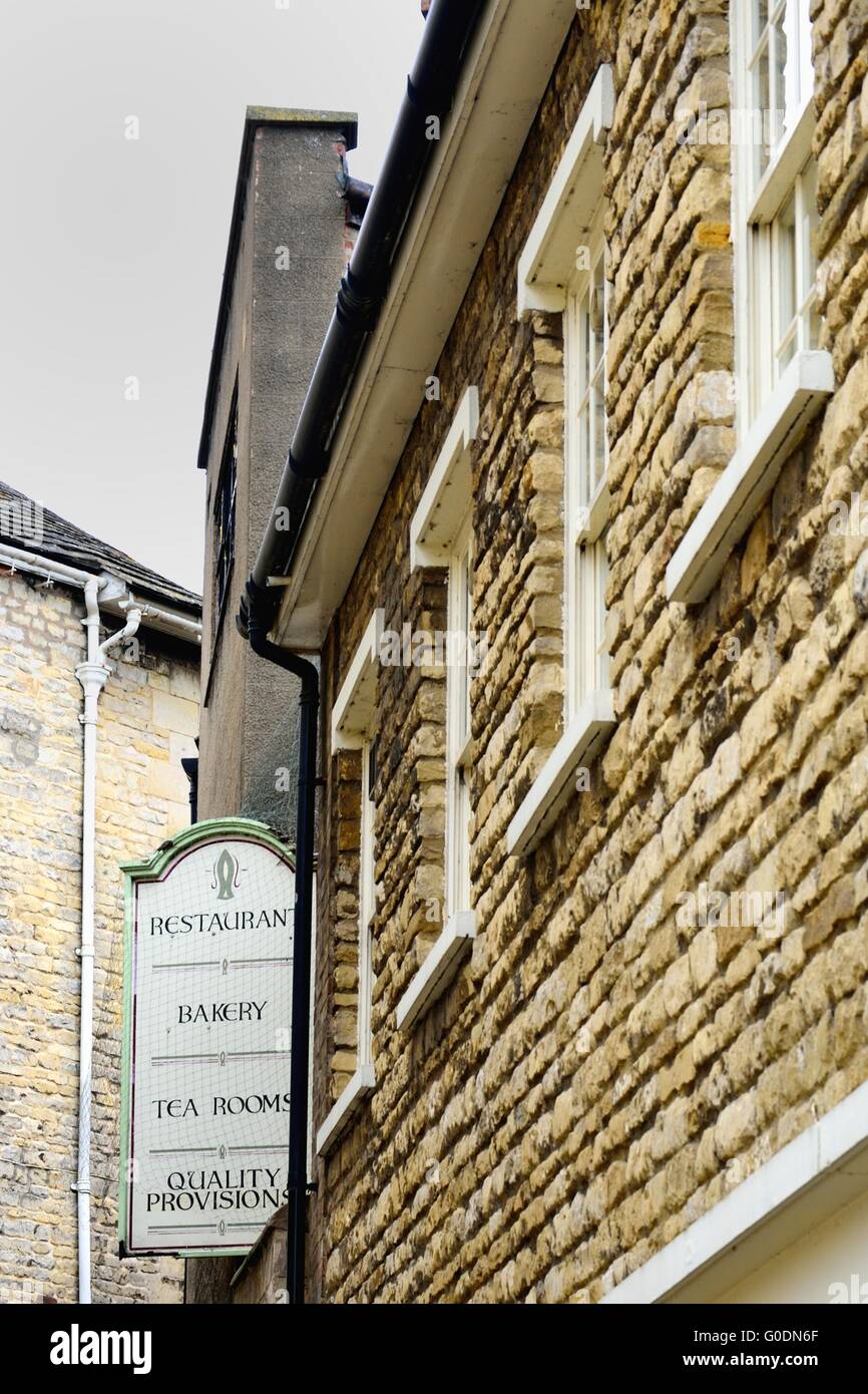 Vintage bakery sign England Stock Photo