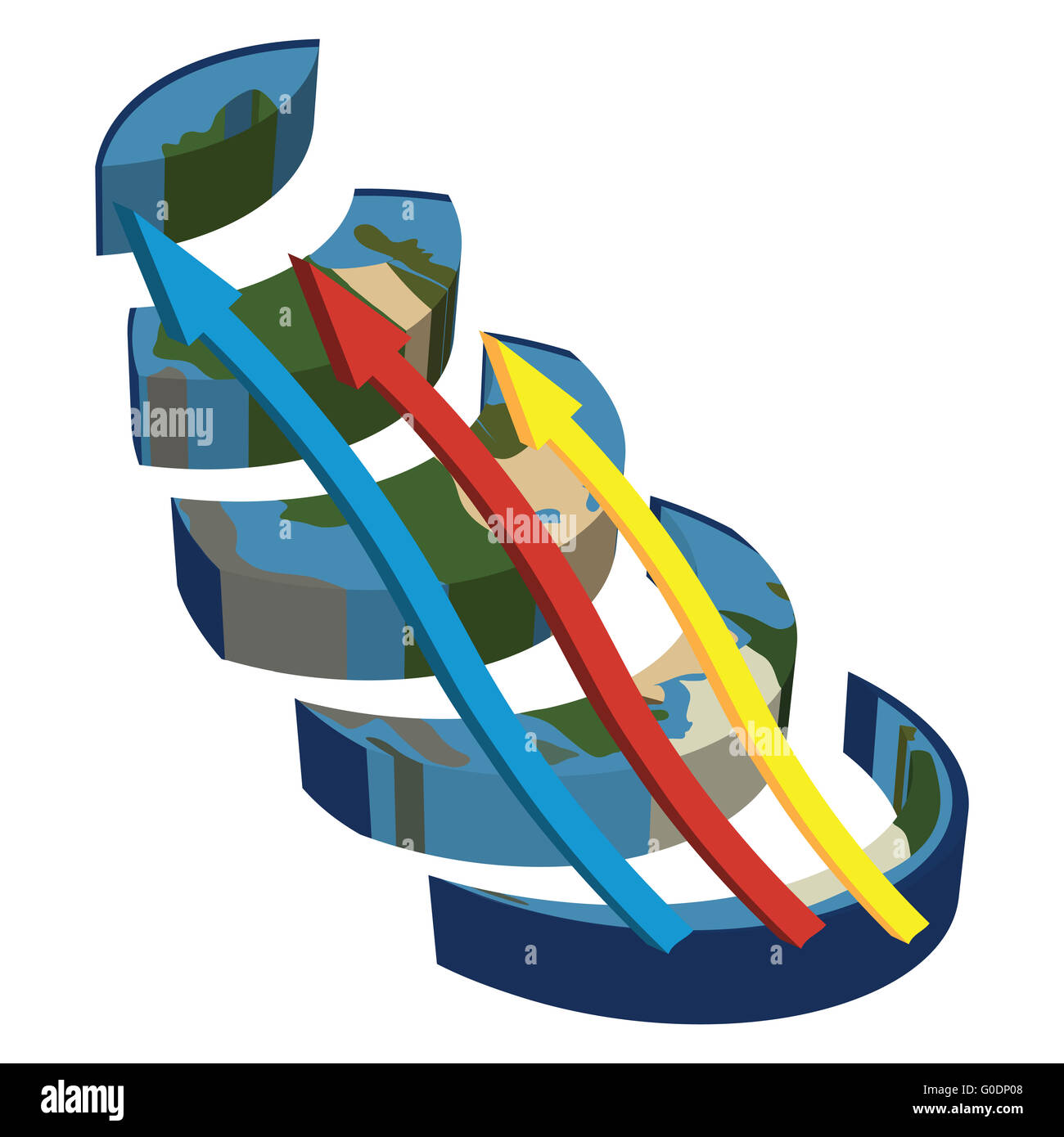 Globe growth Cut Out Stock Images & Pictures - Alamy