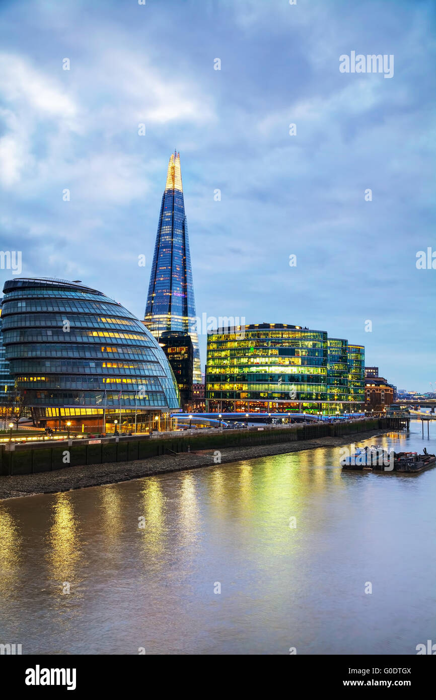 Overview of London with the Shard London Bridge Stock Photo Alamy