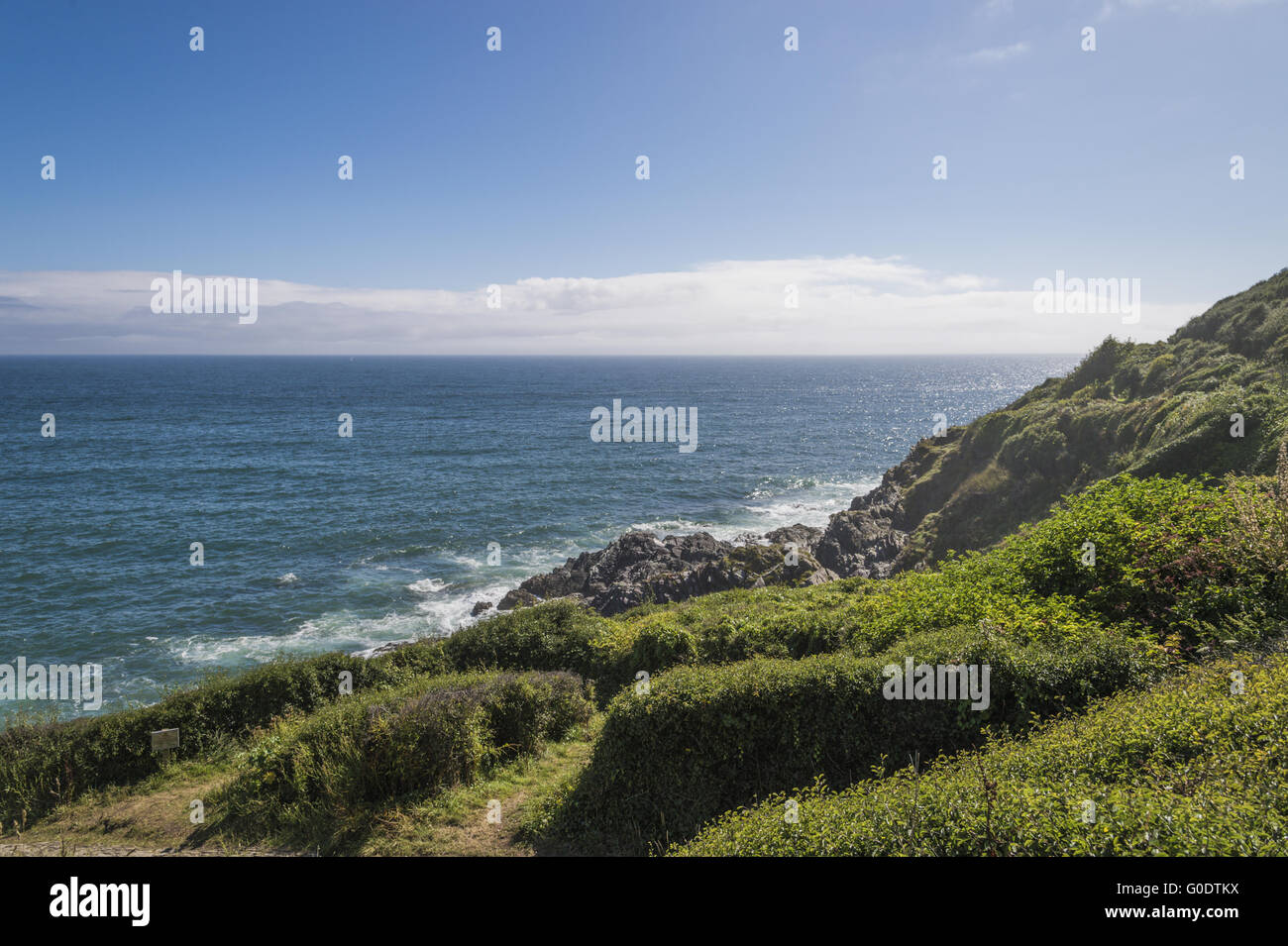 Cornish coast on the English Channel Stock Photo