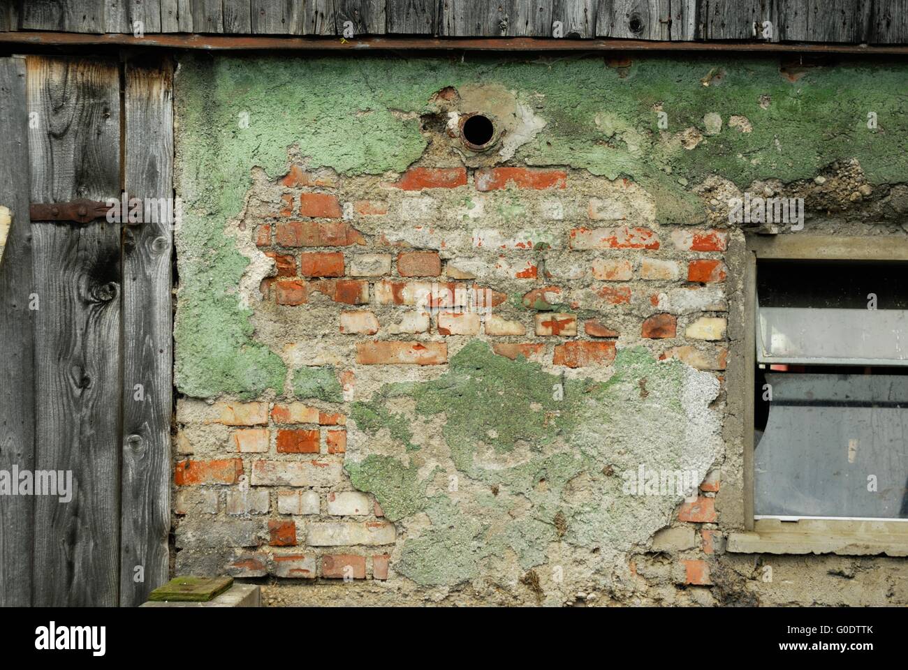 old farmhouse wall Stock Photo