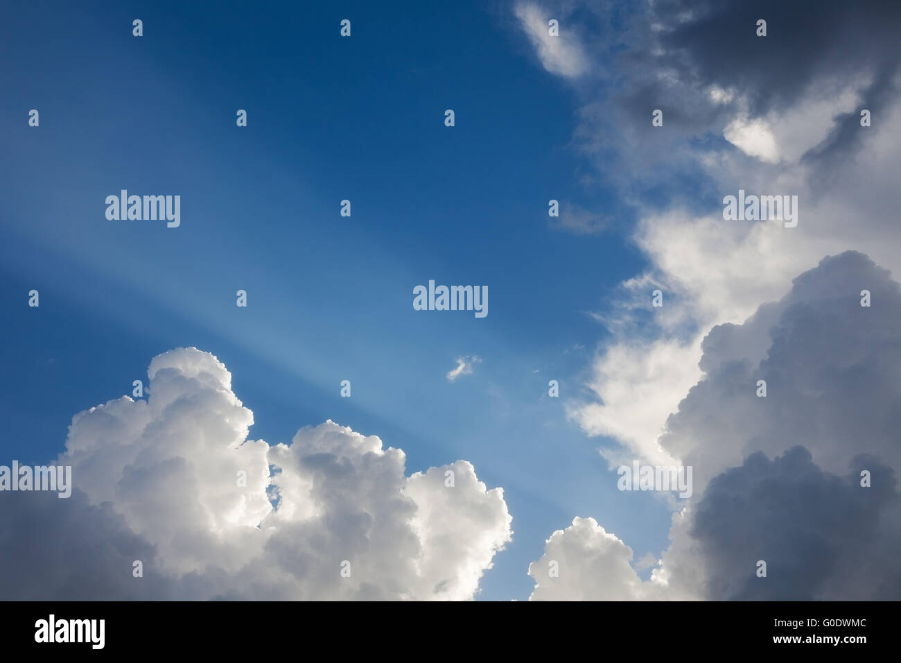 beautiful sky background with clouds and rays Stock Photo - Alamy