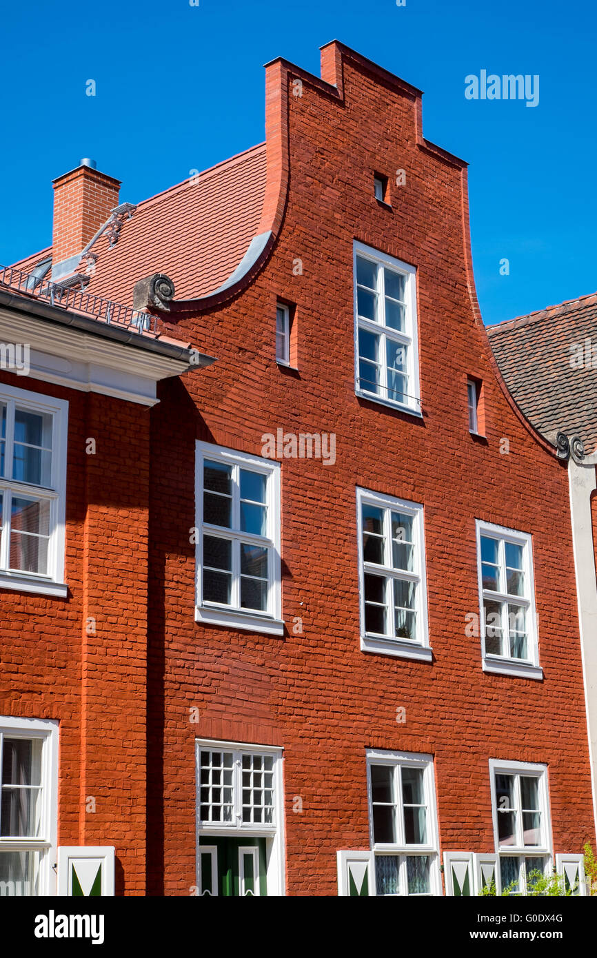 Typical house in the dutch quarter in Potsdam, Ger Stock Photo