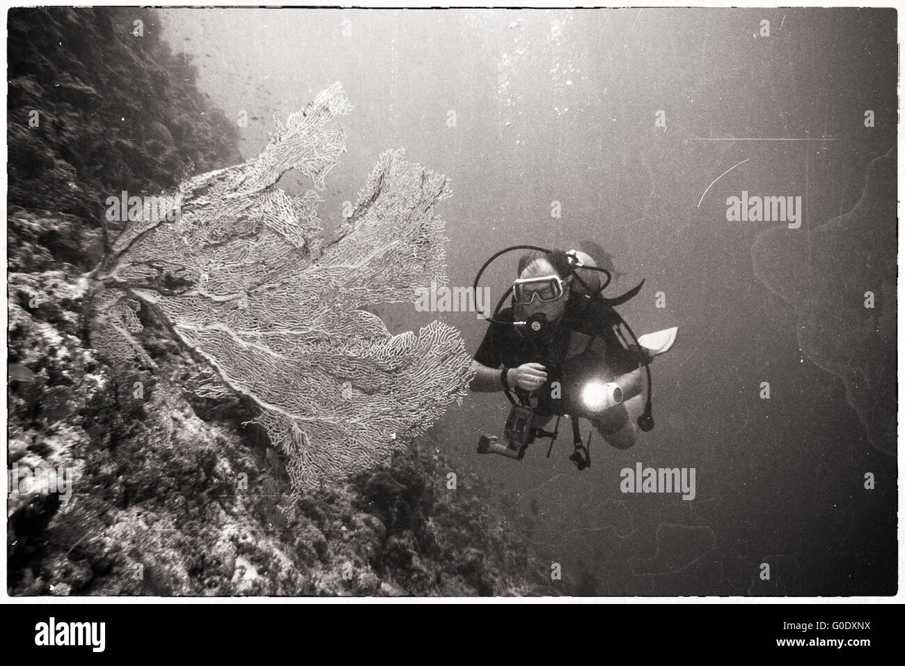 Vintage Diver Stock Photo
