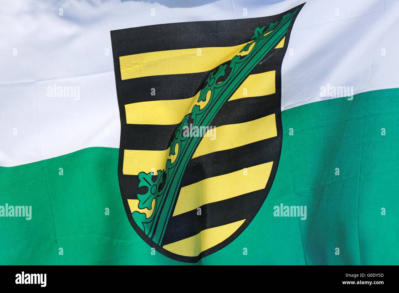 Saxony flag Stock Photo