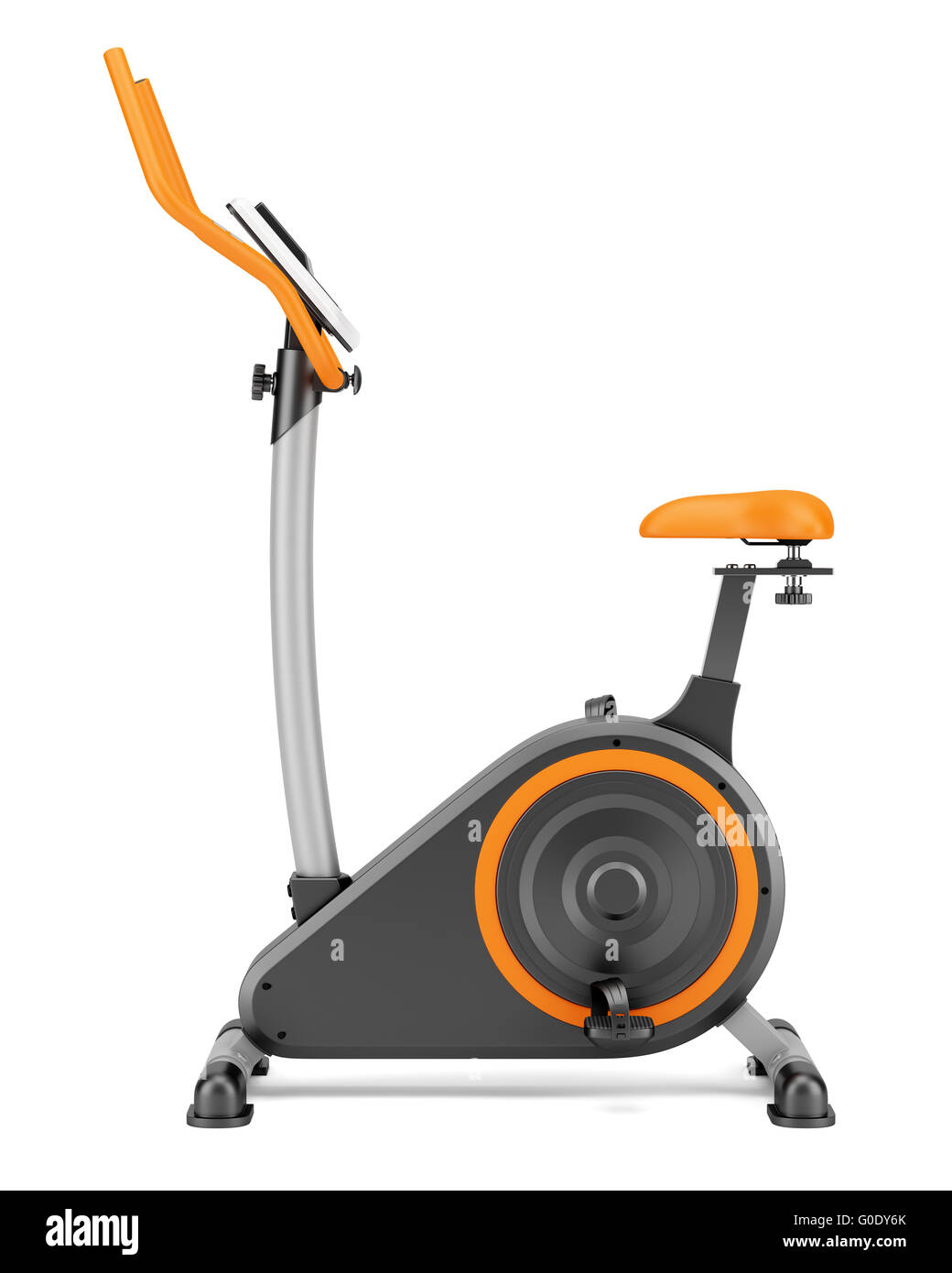 stationary exercise bike isolated on white Stock Photo Alamy