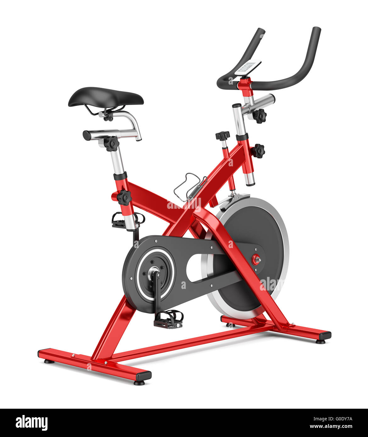 stationary exercise bike isolated on white Stock Photo Alamy