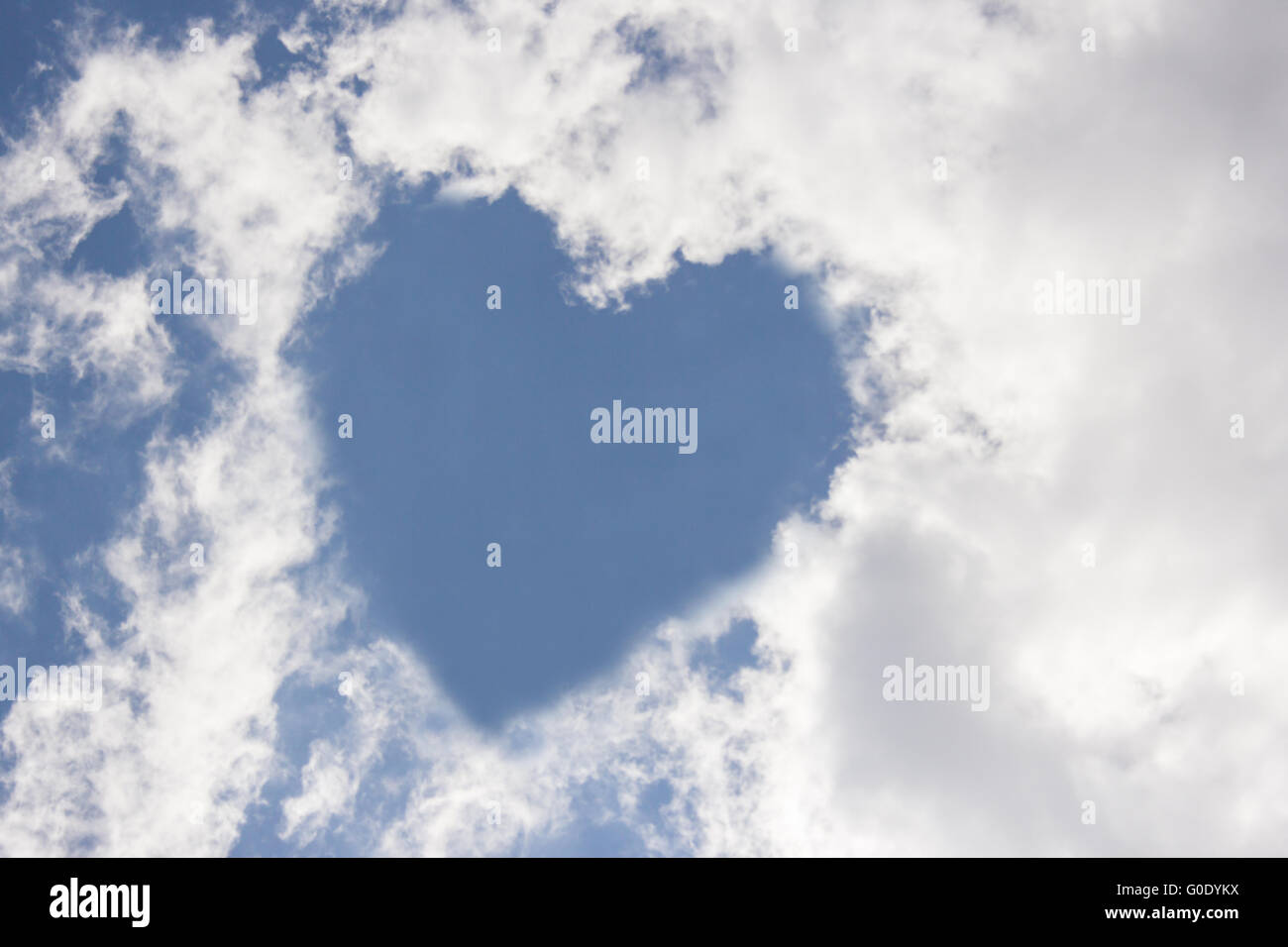 heart in the sky Stock Photo