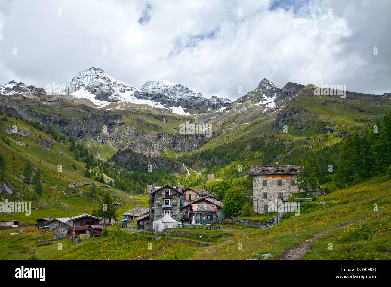 Village in the Alps Stock Photo - Alamy
