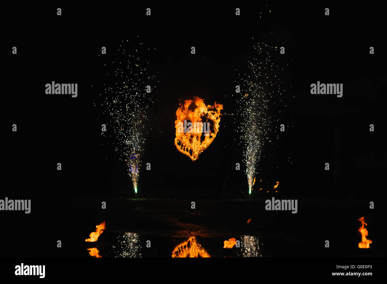 Burning heart fireworks hi-res stock photography and images - Alamy