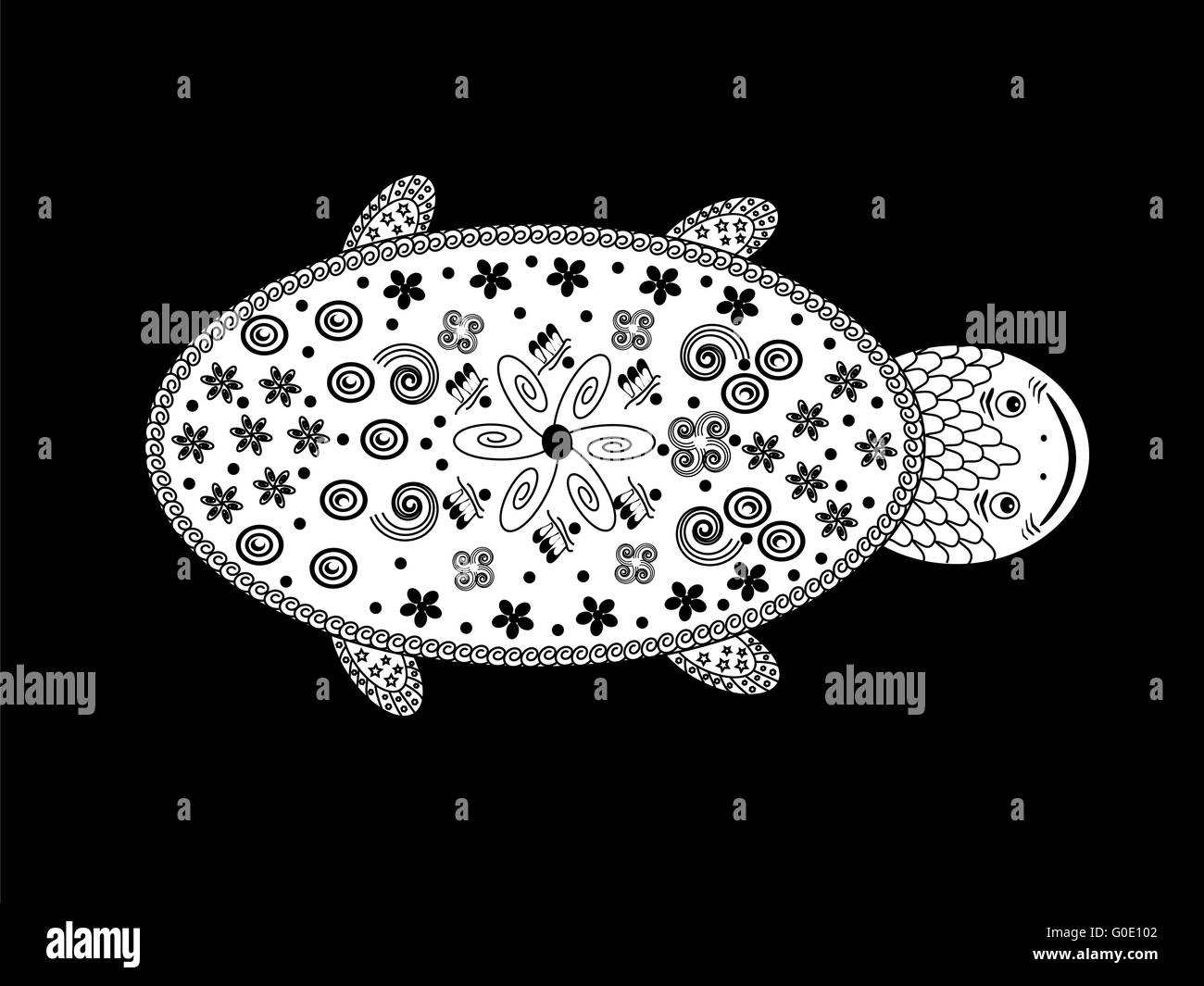 Black white tribal style hi-res stock photography and images - Alamy