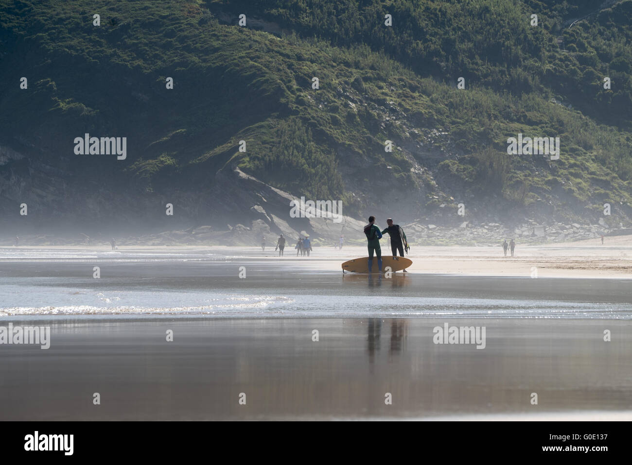 Zarautz Beach Stock Photo